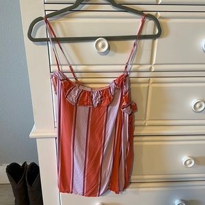Old navy stripped ruffled tank top
